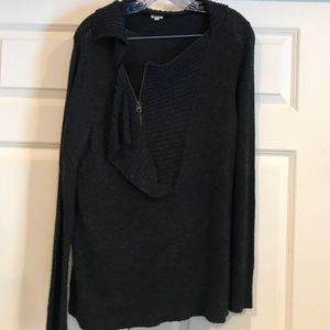 J. Crew asymmetrical half zip sweater